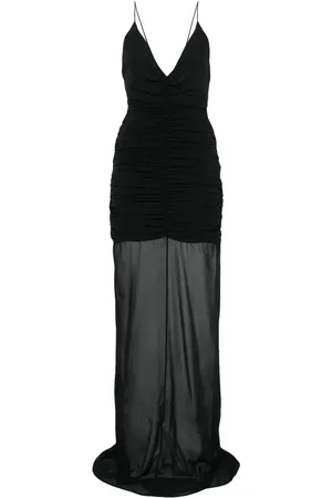 GIUSEPPE DI MORABITO Vestido largo con diseño fruncido