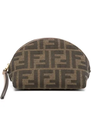 Fendi Neceser pequeño con logo FF en jacquard