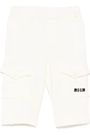 Msgm Pantalones con logo bordado