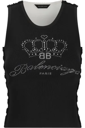 Balenciaga Top con detalles de strass