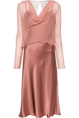Alberta Ferretti Vestido midi de satén