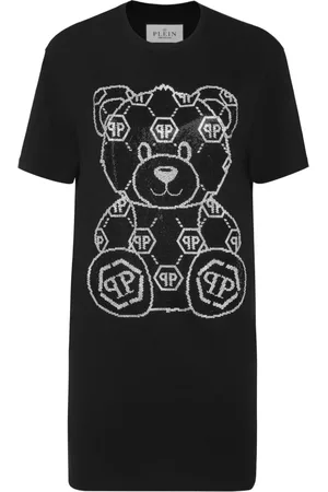 Philipp Plein Vestido midi con motivo Teddy Bear