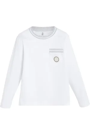 Brunello Cucinelli Playera con parche del logo