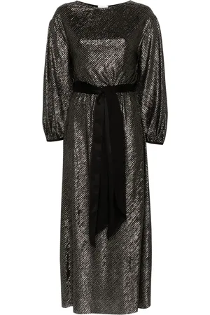 FORTE FORTE Vestido largo con motivo pied de poule