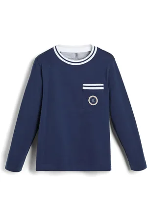 Brunello Cucinelli Playera con parche del logo
