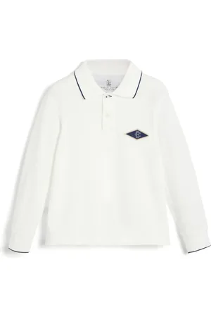 Brunello Cucinelli Playera tipo polo con logo