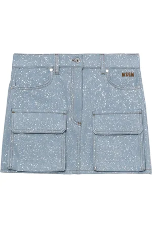 Msgm Falda corta con logo bordado