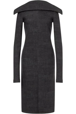 Serafini Vestido midi con cuello plegable