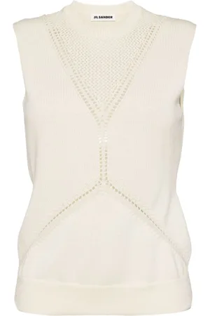 Jil Sander Top de tejido calado