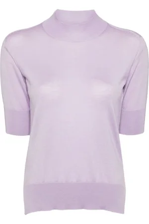 Jil Sander Top tejido con cuello falso