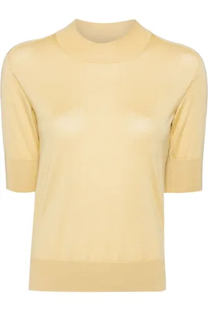 Jil Sander Top tejido con cuello falso