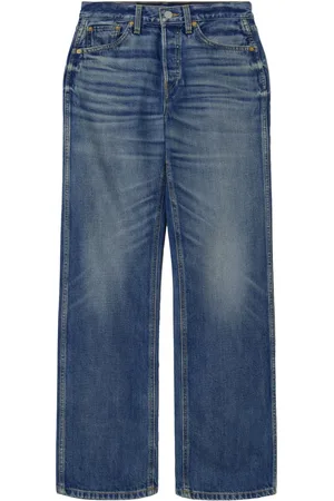 RE/DONE Jeans rectos con tiro alto