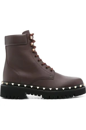 VALENTINO GARAVANI Botas militares Rockstud con tacón de 50mm