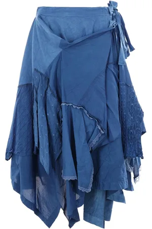 Comme des Garçons Falda midi con diseño patchwork