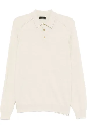 Roberto Collina Playera tipo polo tejida