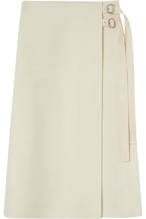 Jil Sander Falda midi con diseño cruzado