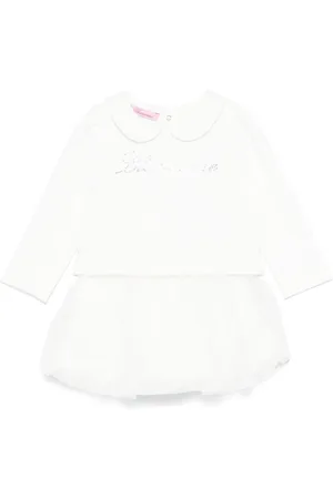 MISS BLUMARINE Set de dos piezas con falda de tul y logo bordado