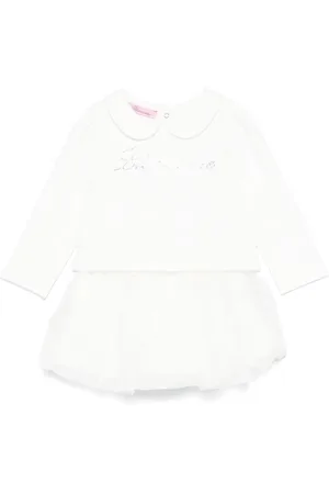 MISS BLUMARINE Set de dos piezas con falda de tul y logo bordado