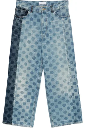 FACETASM Jeans con estampado de lunares