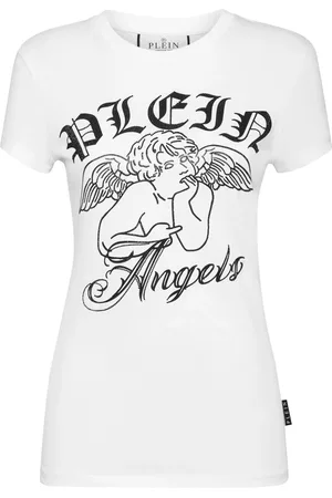 Philipp Plein Playera con logo y detalles