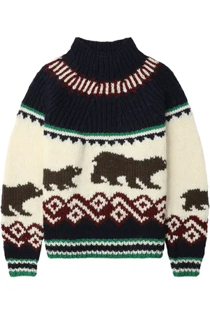 Kolor Suéter tejido con motivo en intarsia