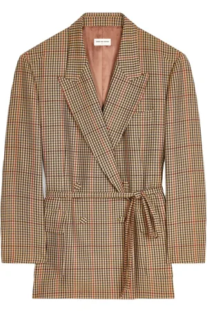 DRIES VAN NOTEN Blazer con motivo de cuadros