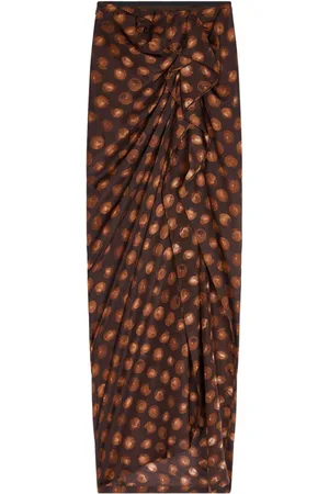 DRIES VAN NOTEN Falda drapeada con volantes