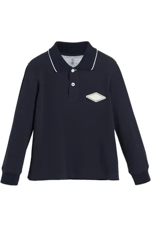 Brunello Cucinelli Playera tipo polo con logo