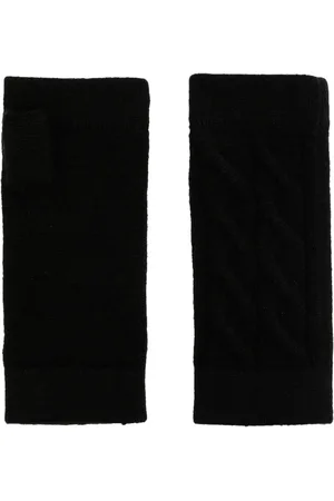 N.PEAL Cable Fingerless Cashmere Gloves