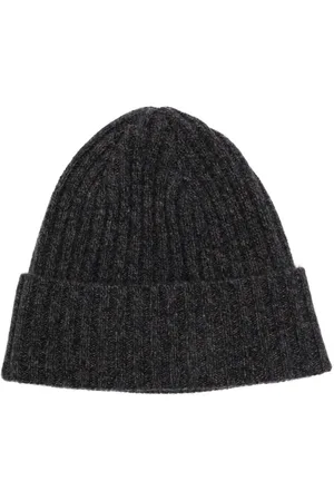 N.PEAL Gorro de cachemira tejido de canalé grueso