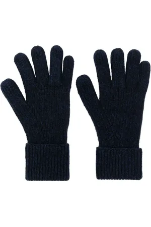 N.PEAL Guantes de cachemira tejidos de canalé