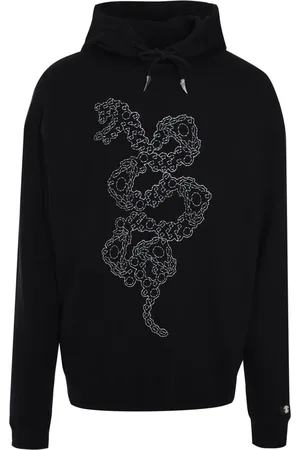 Roberto Cavalli Hoodie con costuras de serpiente