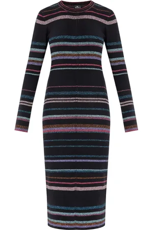 Paul Smith Vestido midi con rayas estampadas