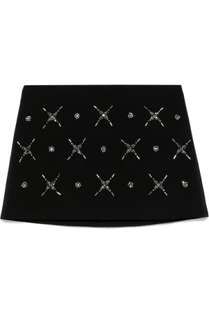 Pinko Falda corta con detalles de cristal