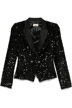 Elisabetta Franchi Blazer con doble botonadura y lentejuelas