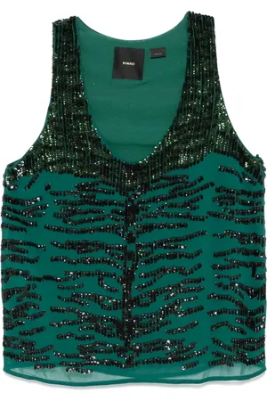 Pinko Top con lentejuelas de cebra