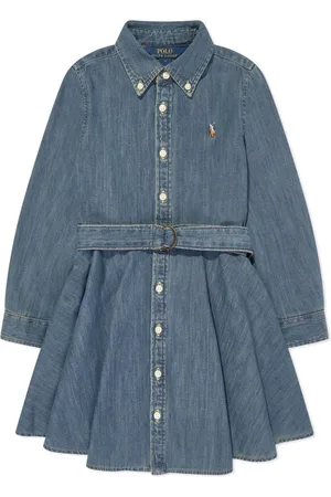 Ralph Lauren Vestido de mezclilla con logo bordado