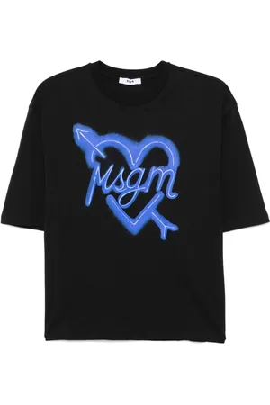 Msgm Playera con logo estampado