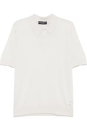 Dolce & Gabbana Playera tipo polo de tejido fino
