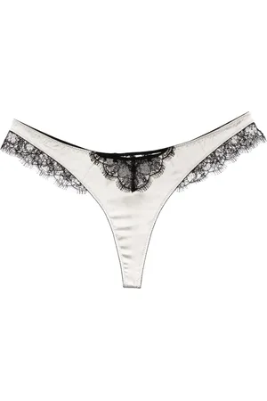 Kiki de Montparnasse Tanga con aplique de encaje