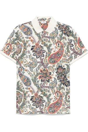 Etro Playera tipo polo con estampado de cachemira