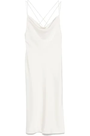 ROTATE Slip dress midi de satén