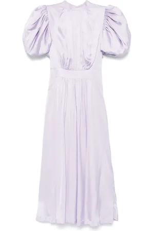 ROTATE Vestido midi con efecto satinado
