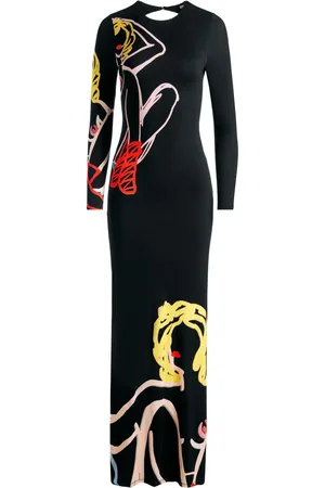 ALICE+OLIVIA Vestido largo Delora de x Tom Wesselmann