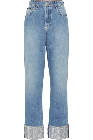 Philipp Plein Jeans rectos con detalles