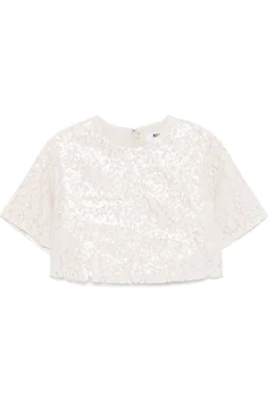 Msgm Playera con lentejuelas