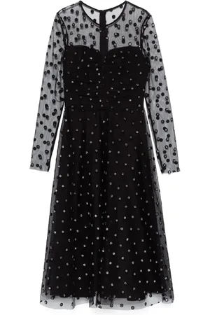 NISSA Vestido midi con estampado de lunares
