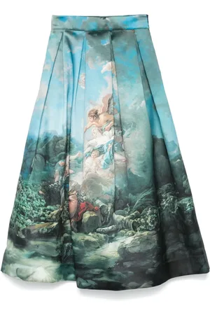 NISSA Falda midi estampada