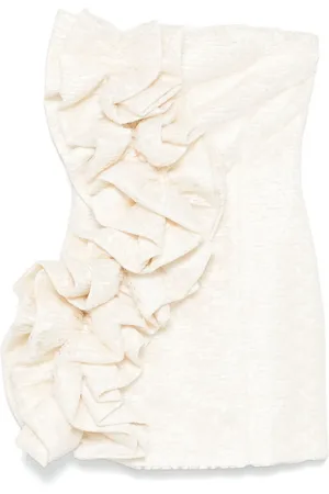 ROTATE Vestido corto de encaje con volantes