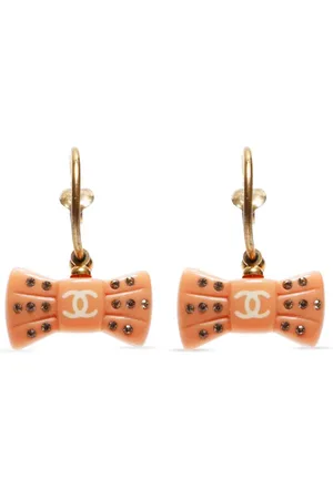 CHANEL Aretes con moño y strass 2002